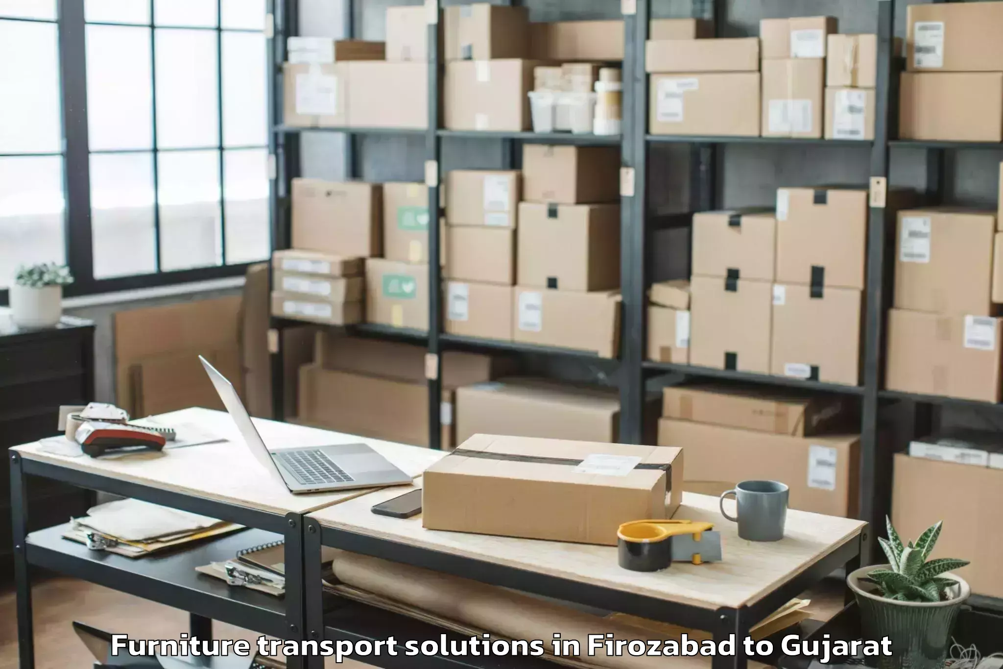 Hassle-Free Firozabad to Tharad Furniture Transport Solutions